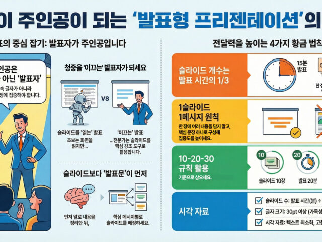 프리젠테이션 1장: 발표형 프리젠테이션 – 당신이 주인공이 되는 발표의 기술