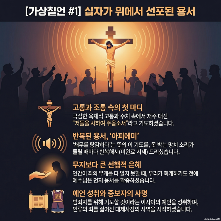 가상칠언 #1. 아버지여 저들을 사하여 주옵소서. 자기들이 하는 것을 알지 못함이니이다.