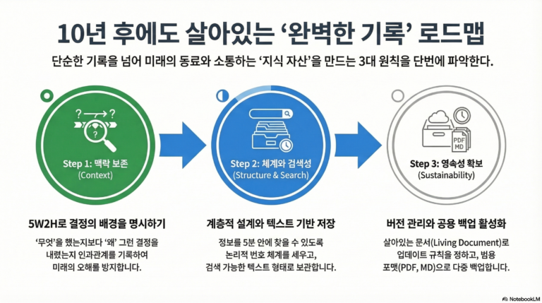 8. 10년 후에도 이해할 수 있게: 완벽한 기록 자료 제작 가이드