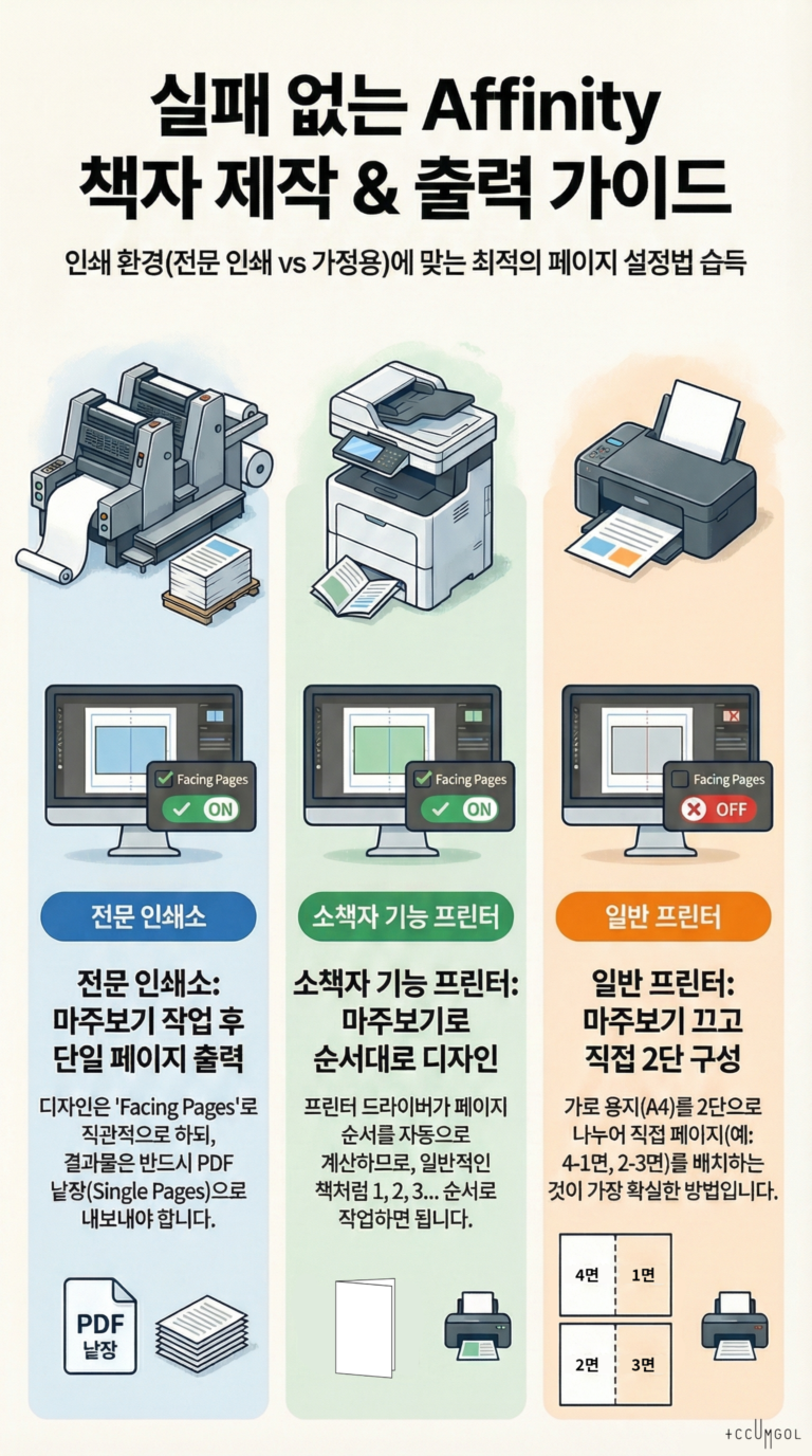 페이지 레이아웃 – Facing Pages 사용에 관하여