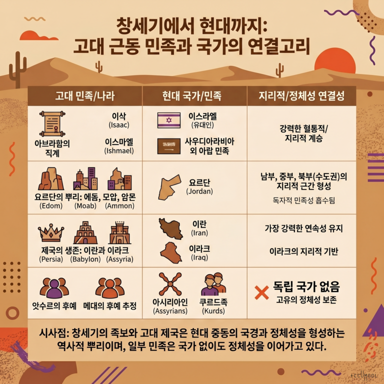 창세기 민족·고대 근동 제국과 현대 국가의 연결고리
