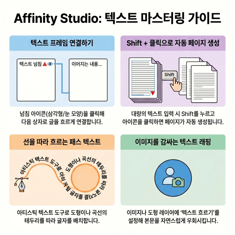 Affinity – 3-04. 텍스트의 흐르는 방법