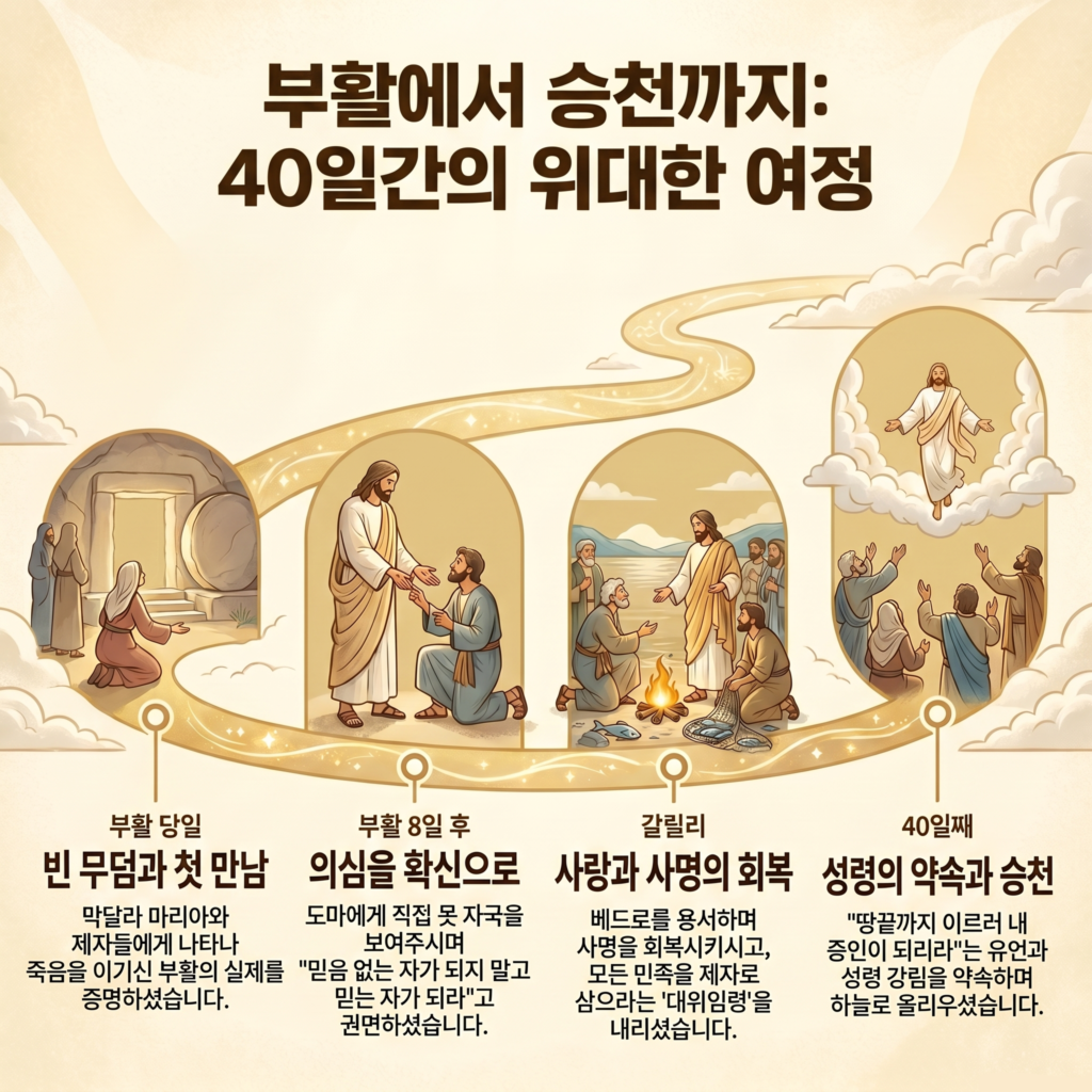 예수 그리스도의 부활부터 승천까지의 40일간의 행적