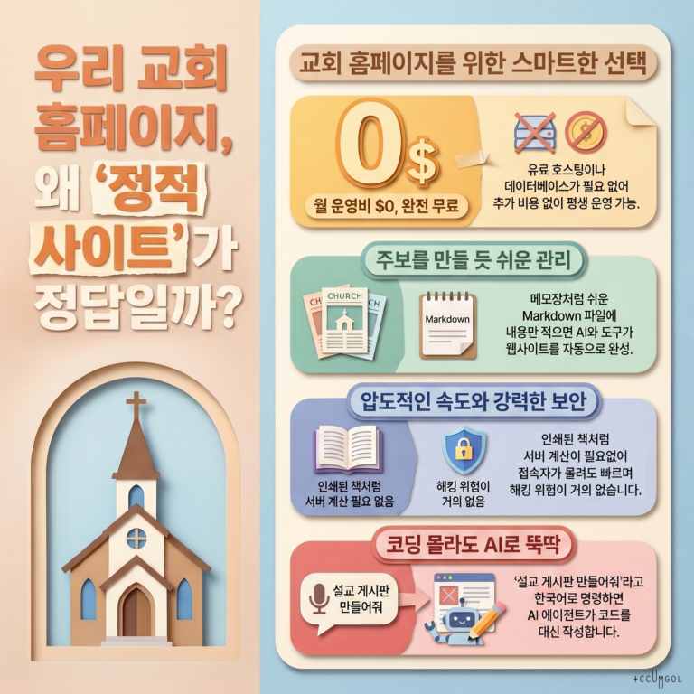 교회 홈페이지 무료 제작 매뉴얼 Chapter 1. 왜, 무엇으로 만들까?