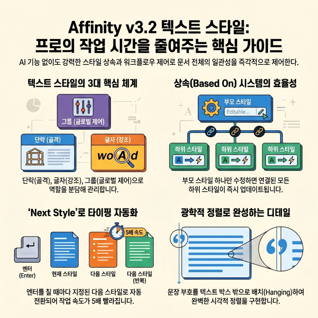 Affinity v3.2 텍스트 스타일 핵심 가이드