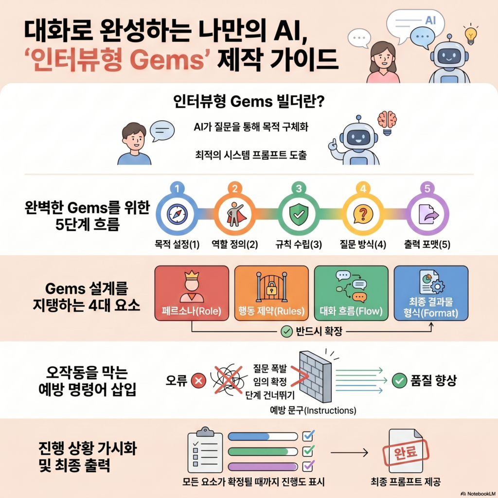 인터뷰형 Gems 프롬프트를 만드는 Gems