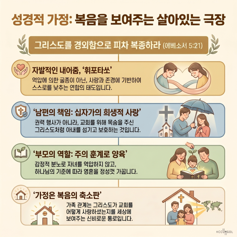 그리스도와 교회, 남편과 아내, 부모와 자식의 성경적 관계