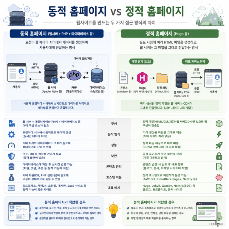 정적 홈페이지 관련 용어사전
