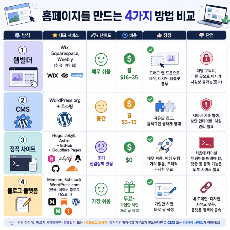 홈페이지 구축 기초 개념 이해하기