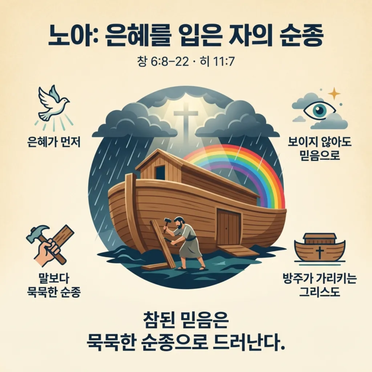 믿음의 계보 5회 – 노아: 은혜를 입은 자의 순종