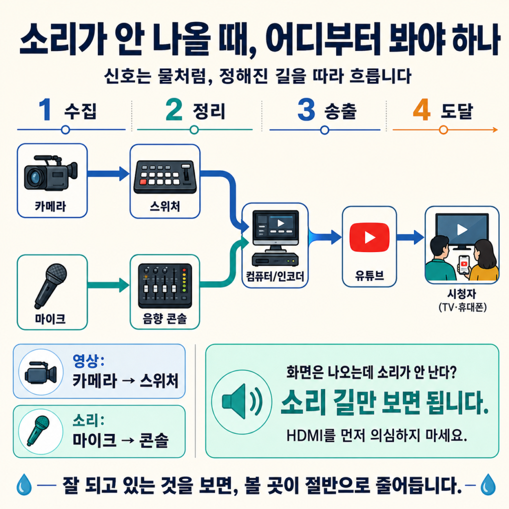 2. 소리가 안 나올 때, 어디부터 봐야 하나