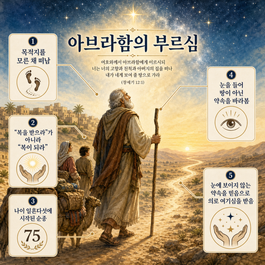 믿음의 계보 8회 · 아브라함 ① 부르심 — 목적지가 적히지 않은 명령