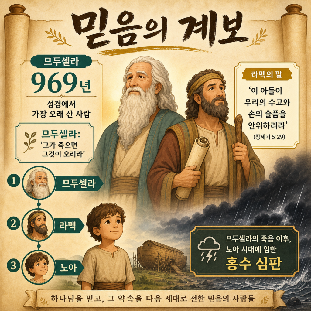 믿음의 계보 4회 — 므두셀라와 라멕: 가장 오래 기다리신 하나님