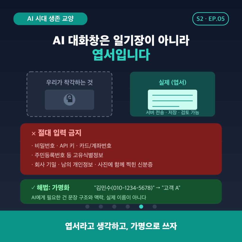 AI에게 절대 말하면 안 되는 것들