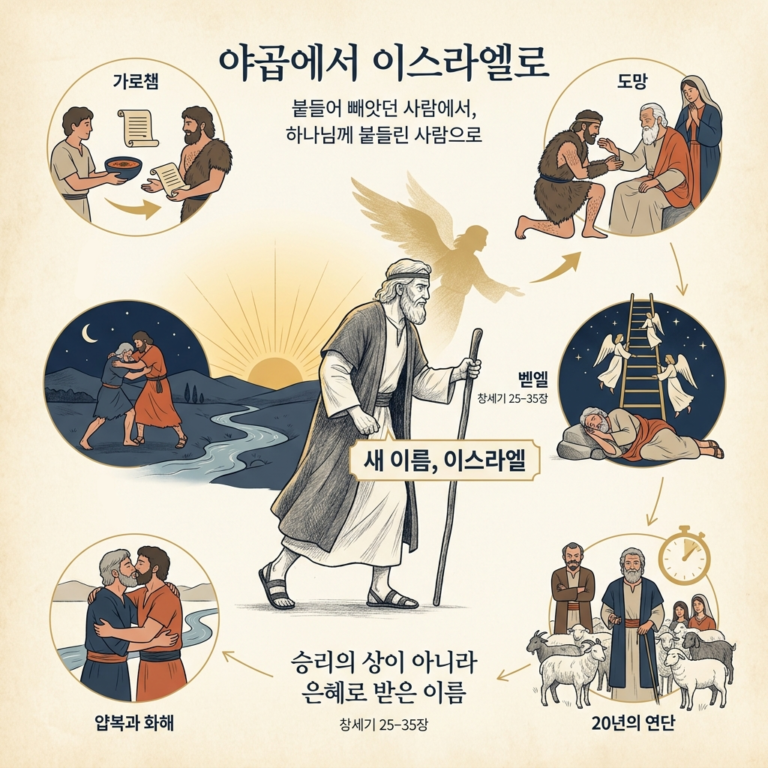 믿음의 계보 11회 · 야곱 — 발꿈치 잡은 자가 이스라엘이 되기까지