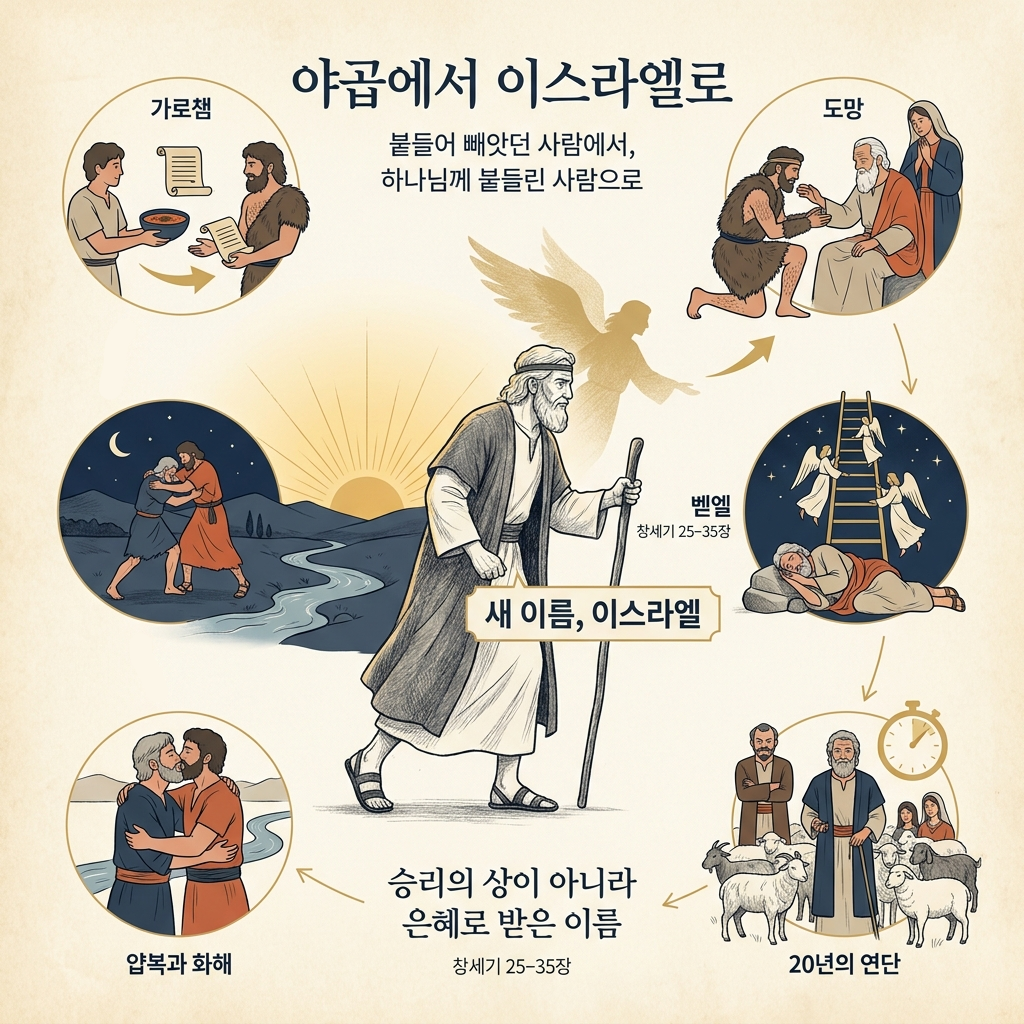 믿음의 계보 11회 · 야곱 — 발꿈치 잡은 자가 이스라엘이 되기까지