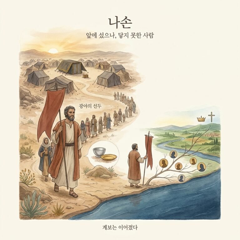 믿음의 계보 14회 · 나손 — 맨 앞에서 이끌었으나 도착하지 못한 사람